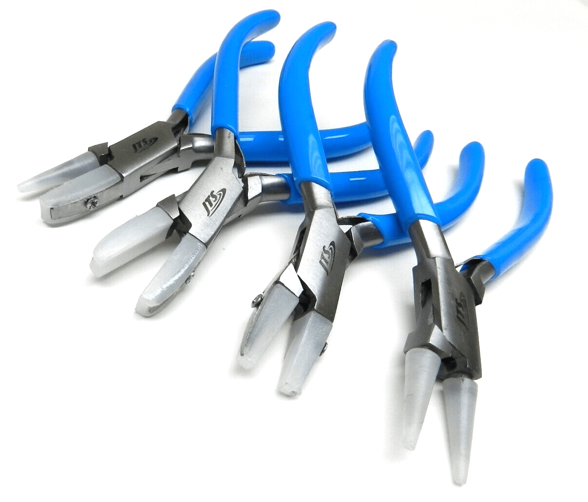 Round and flat nylon jaw pliers with cushioned handles