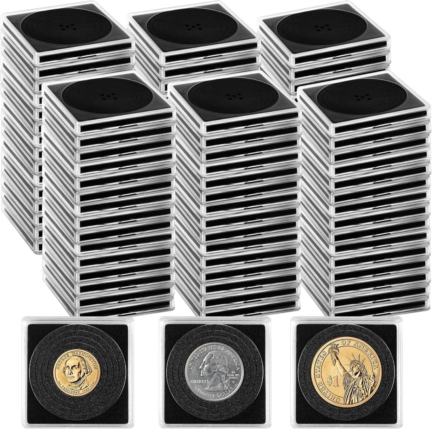 Protective features of High Plains square coin capsules