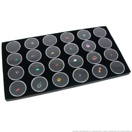 14 x 8 Display Tray With 24 Gem Jars