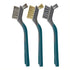 3PC Mini Wire Brush Set - Steel Wire, Brass Wire, and Nylon Wire