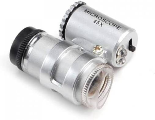 High Powered 45X Pocket Multi-Focus Mini Microscope with 2 L.E.D. Lights