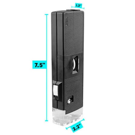 30x Illuminated LED Pocket Microscope With Focus Wheel