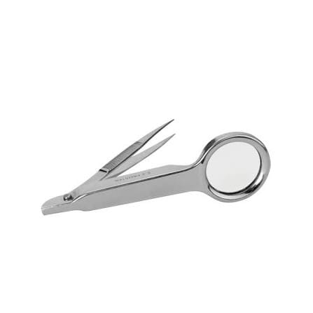 Stainless Steel Tweezer/Magnifier