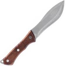 9" - 4.25" Fixed Recurve Blade Full Tang Hunting Knife with Sheath and Belt Loop