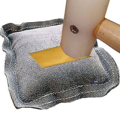Leather Sand Bag Bench Block - 5" Square Forming DAPPING