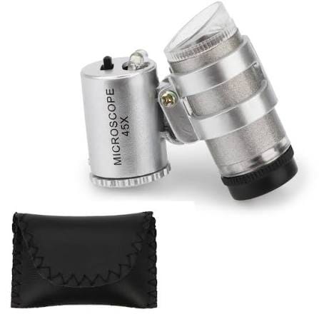High Powered 45X Pocket Multi-Focus Mini Microscope with 2 L.E.D. Lights