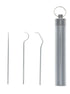 Mini pick set for cleaning relics with storage container.