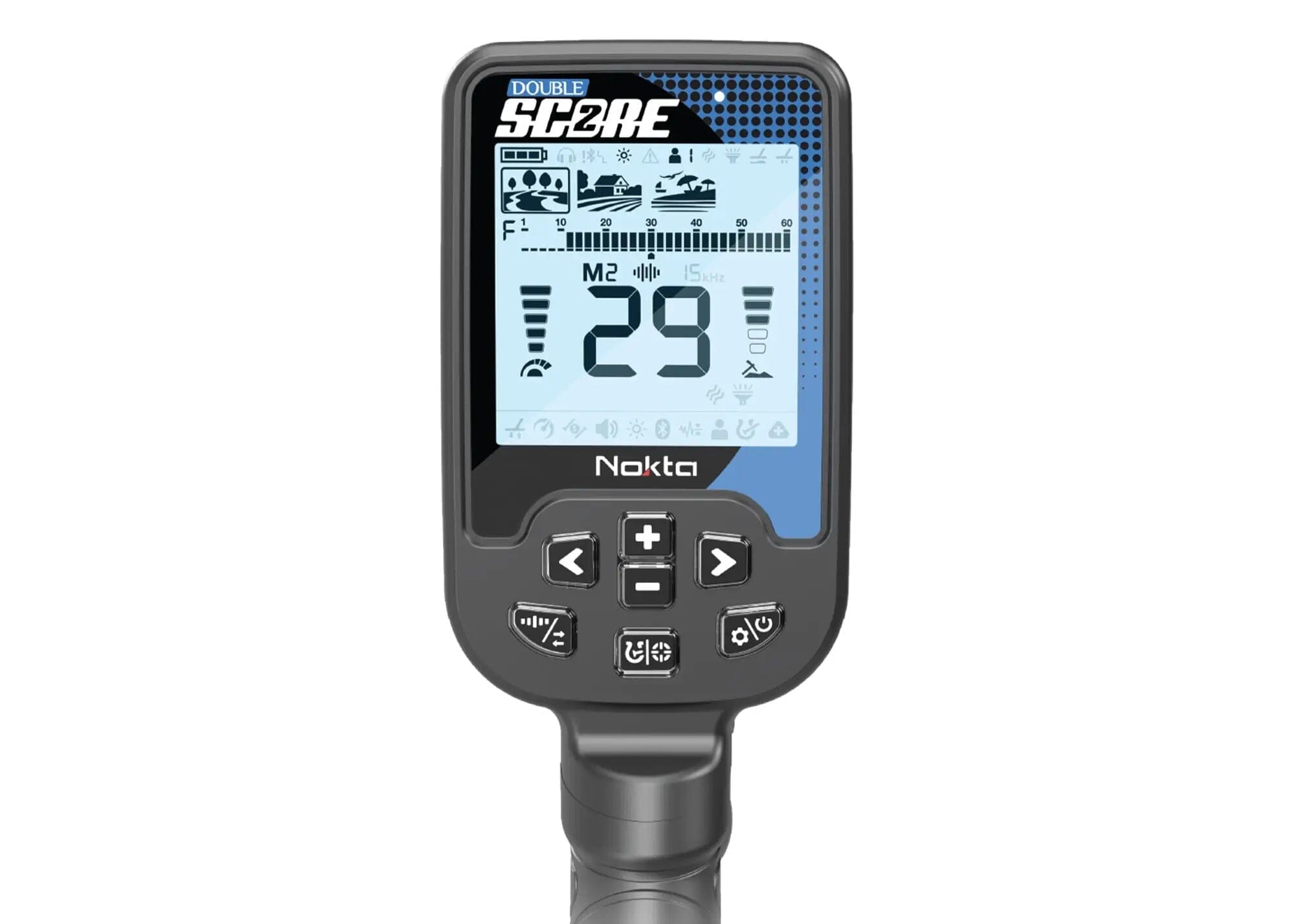 Nokta DOUBLE SCORE Metal Detector - Multifrequency For All! with Bluetooth Headphones