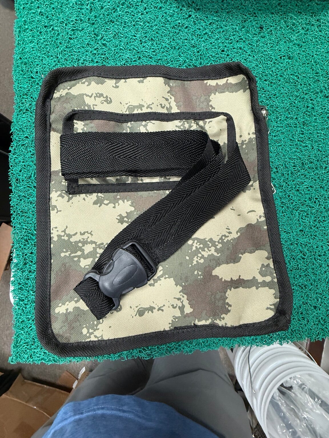 Nokta Finds Pouch SKU 17000359 camouflage back with removable adjustable belt and buckle