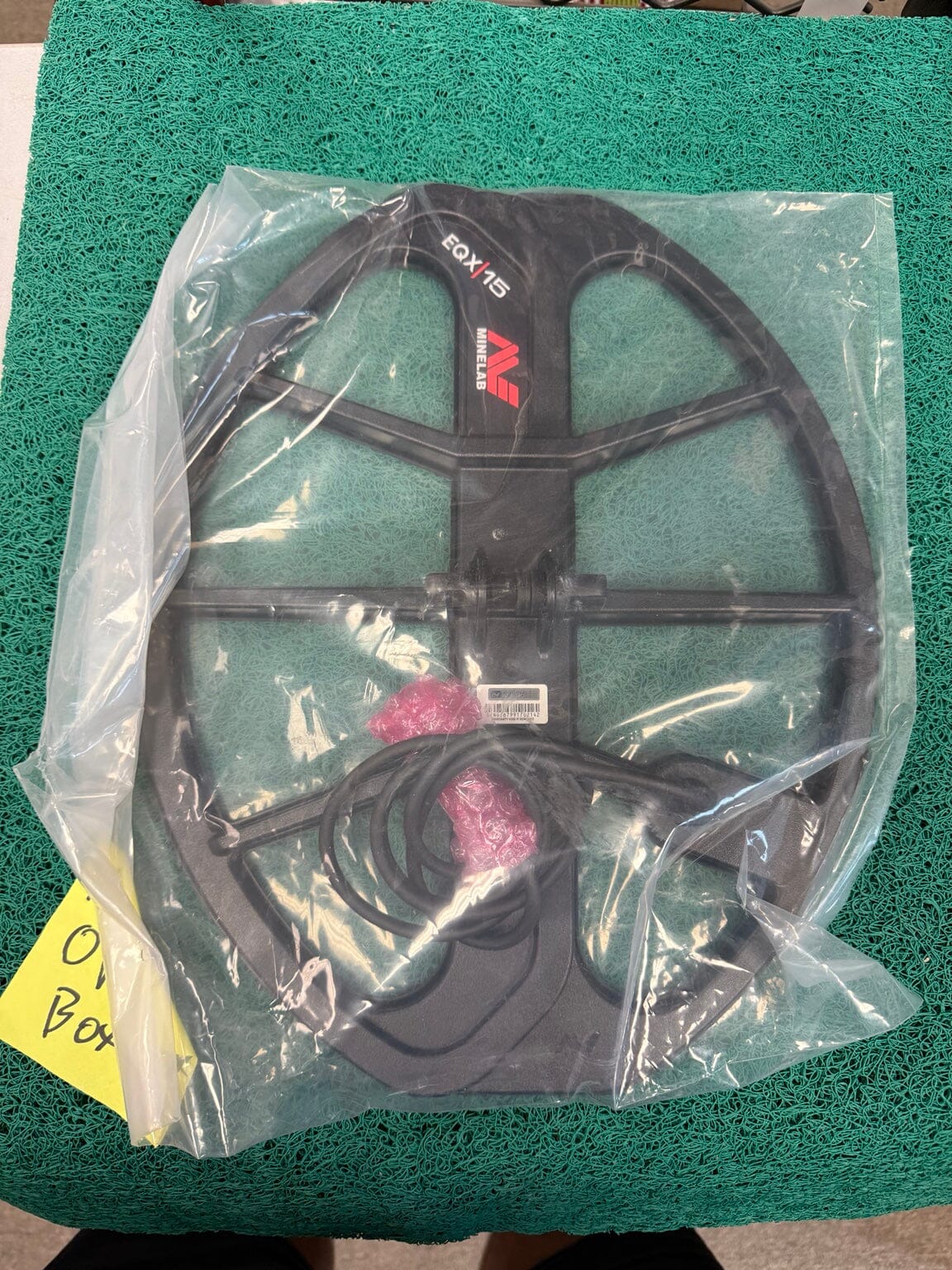 Open box unused Minelab EQX 15 15 x 12 DD search coil front view