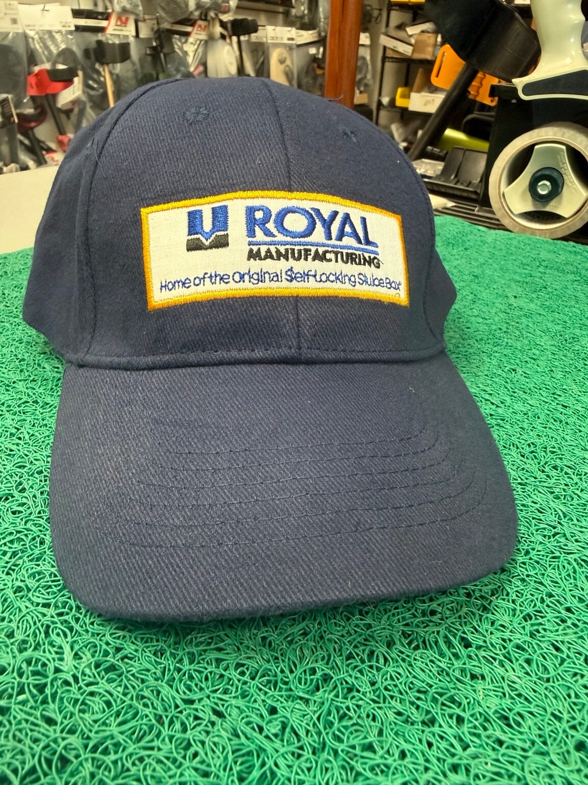 Royal Manufacturing navy blue embroidered prospecting hat front view