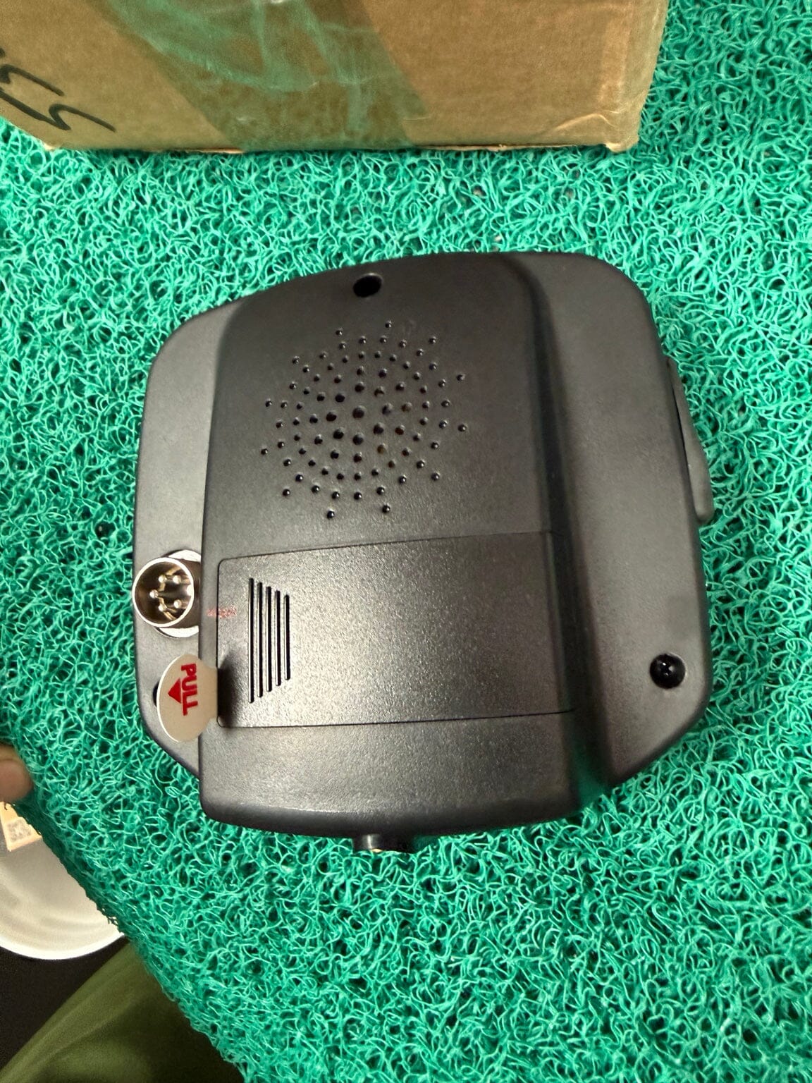 Back of used Fisher Gold Bug control housing showing battery compartment and coil connector