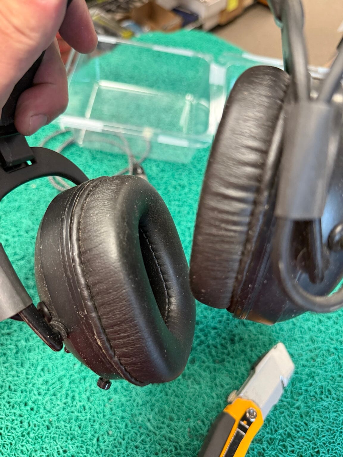 Actual used Killer B headphone ear cushions