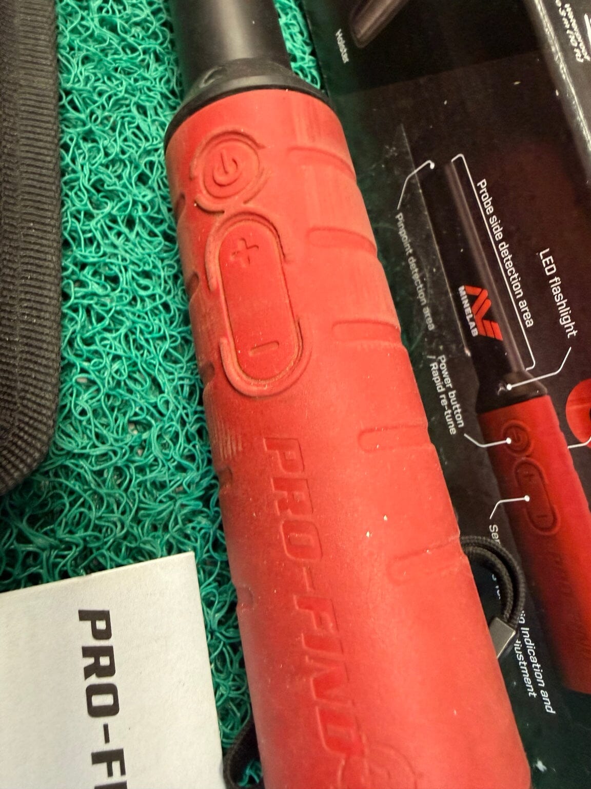 Actual used PRO-FIND 40 handle and buttons