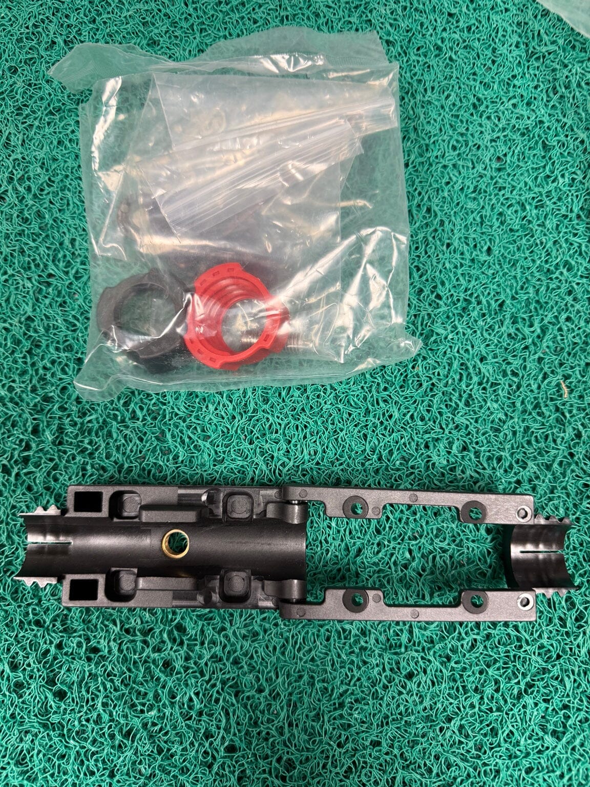 Used Tele-Knox telescopic metal detector shaft mount assembly and hardware
