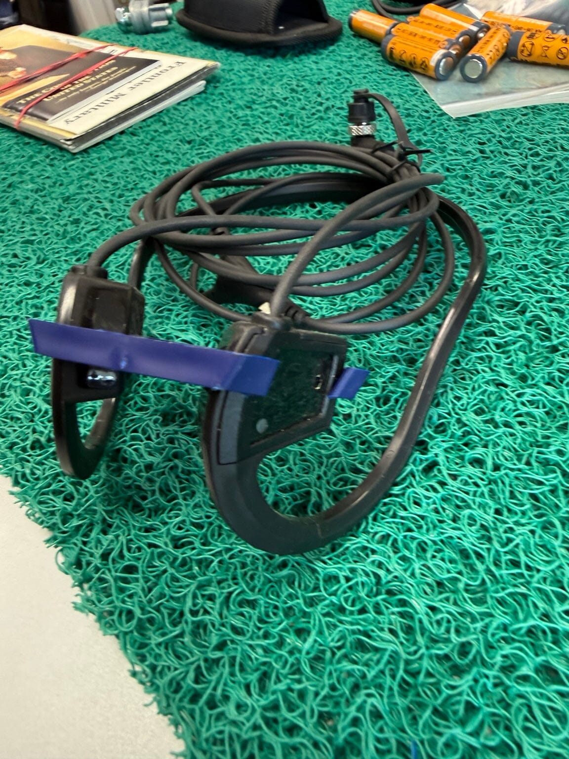 Used XP bone conduction headphone cable and connector