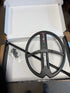 Actual returned XP DEUS II 13 x 11 FMF coil with lower stem, hardware and original box