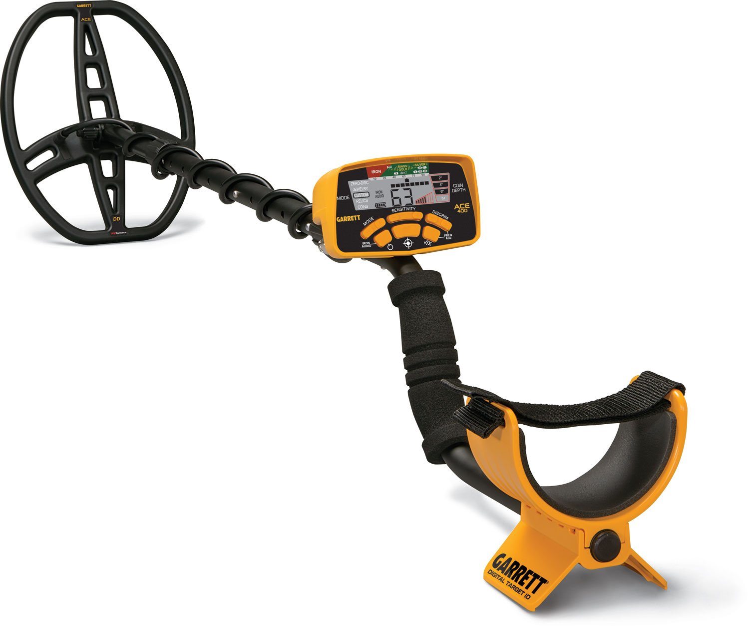 Garrett ACE 400 Metal Detector with Garrett Gear: Daypack, Sand Scoop, Digger