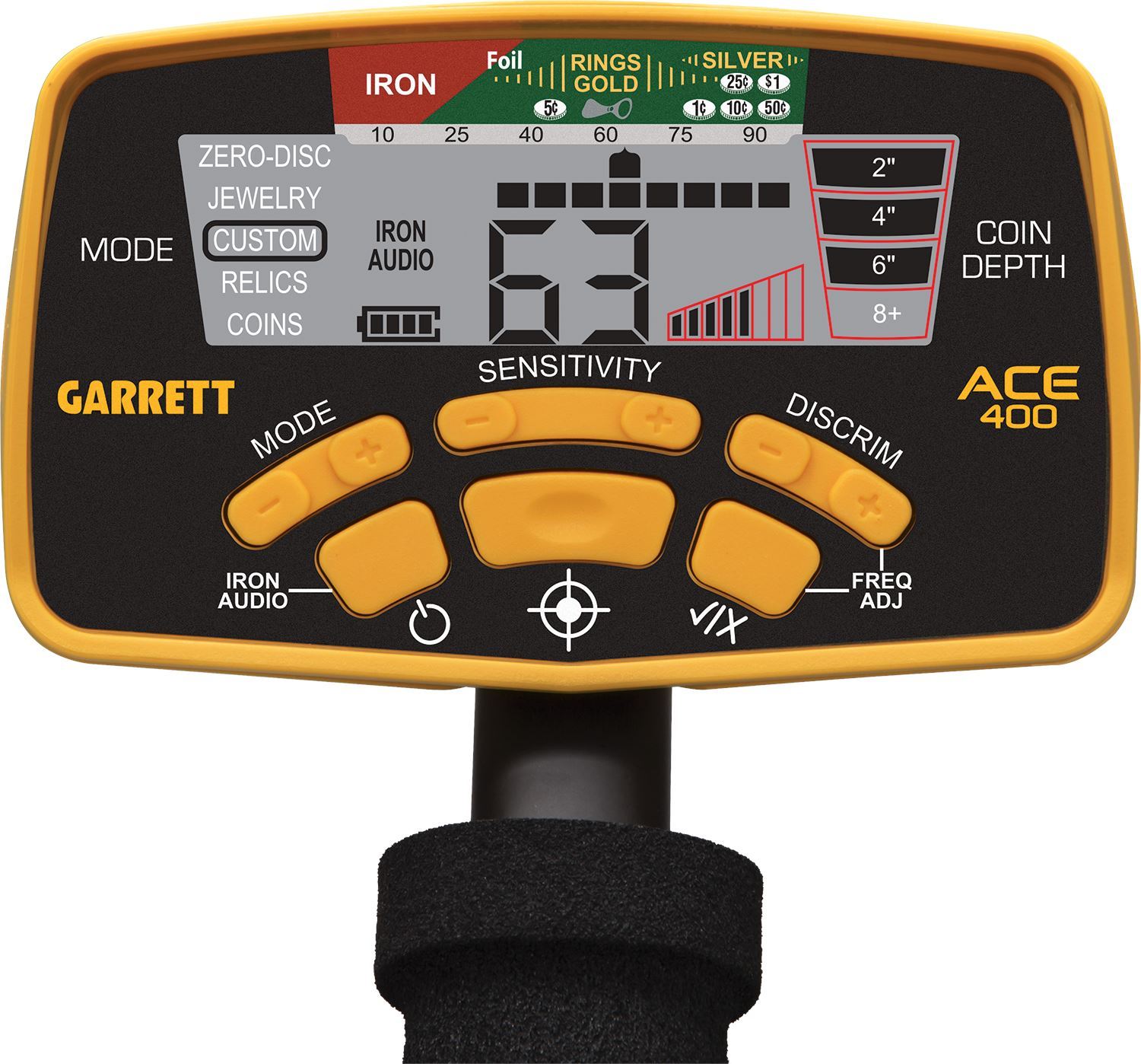 Garrett ACE 400 Metal Detector with Garrett Gear: Daypack, Sand Scoop, Digger