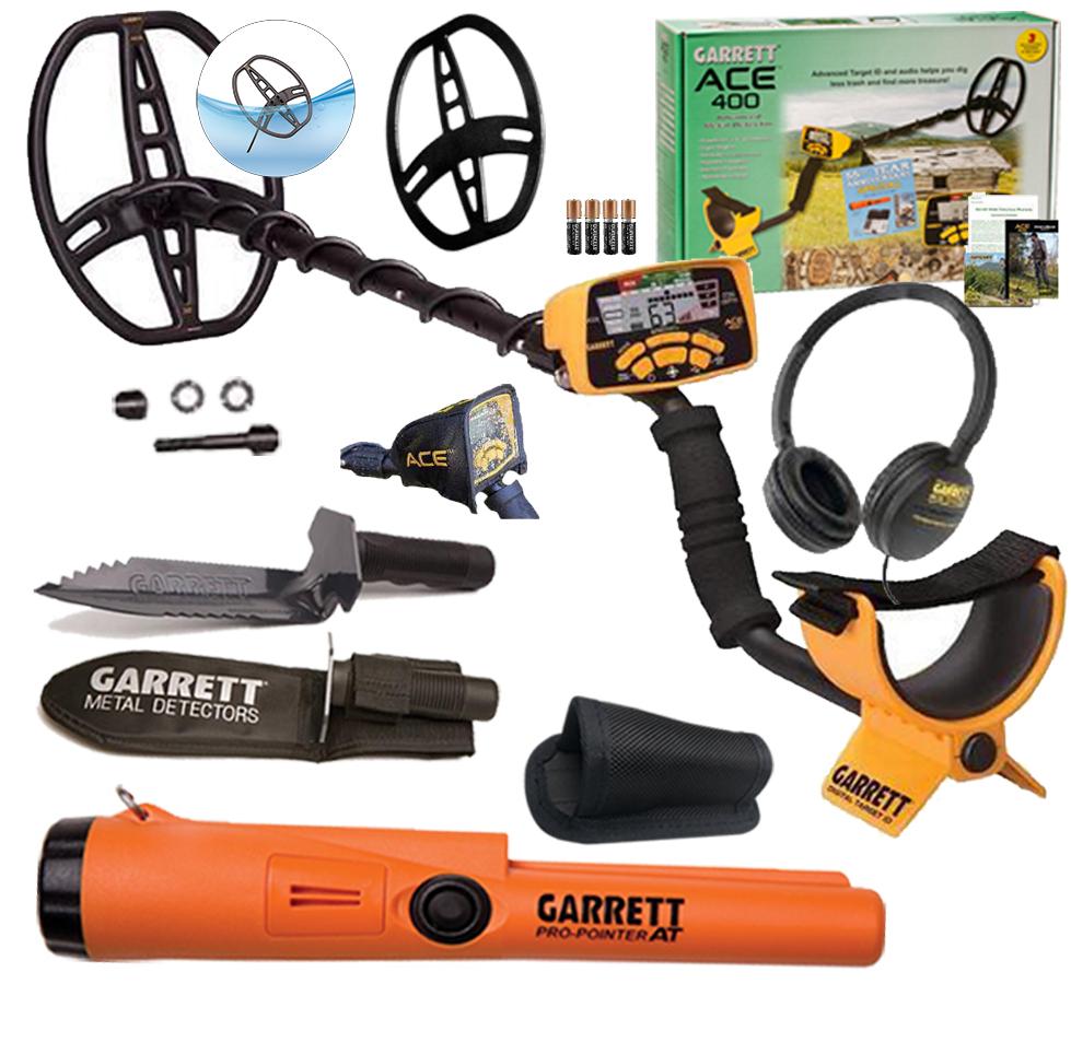 Garrett Ace 400 Metal Detector, Spring Special with AT Pinpointer and Garrett Digger