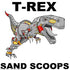 T-Rex 8" Wide Wet Stainless Steel Sand Scoop with 3/8” Holes
