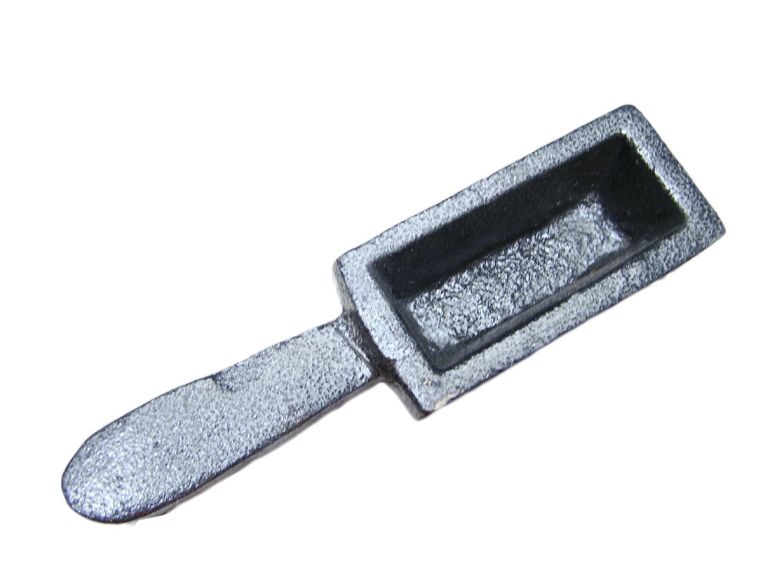 50 oz Gold Bar Loaf Cast Iron Ingot Mold Scrap Silver 25 oz  Top View