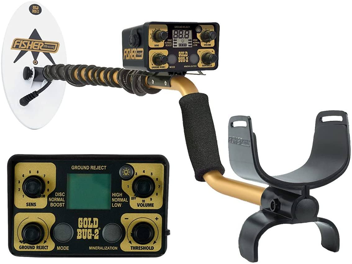 Fisher Gold Bug 2 Metal Detector, 6.5" Elliptical Search Coil