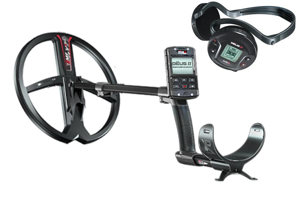 xp deus II metal detector with WS6 headphones
