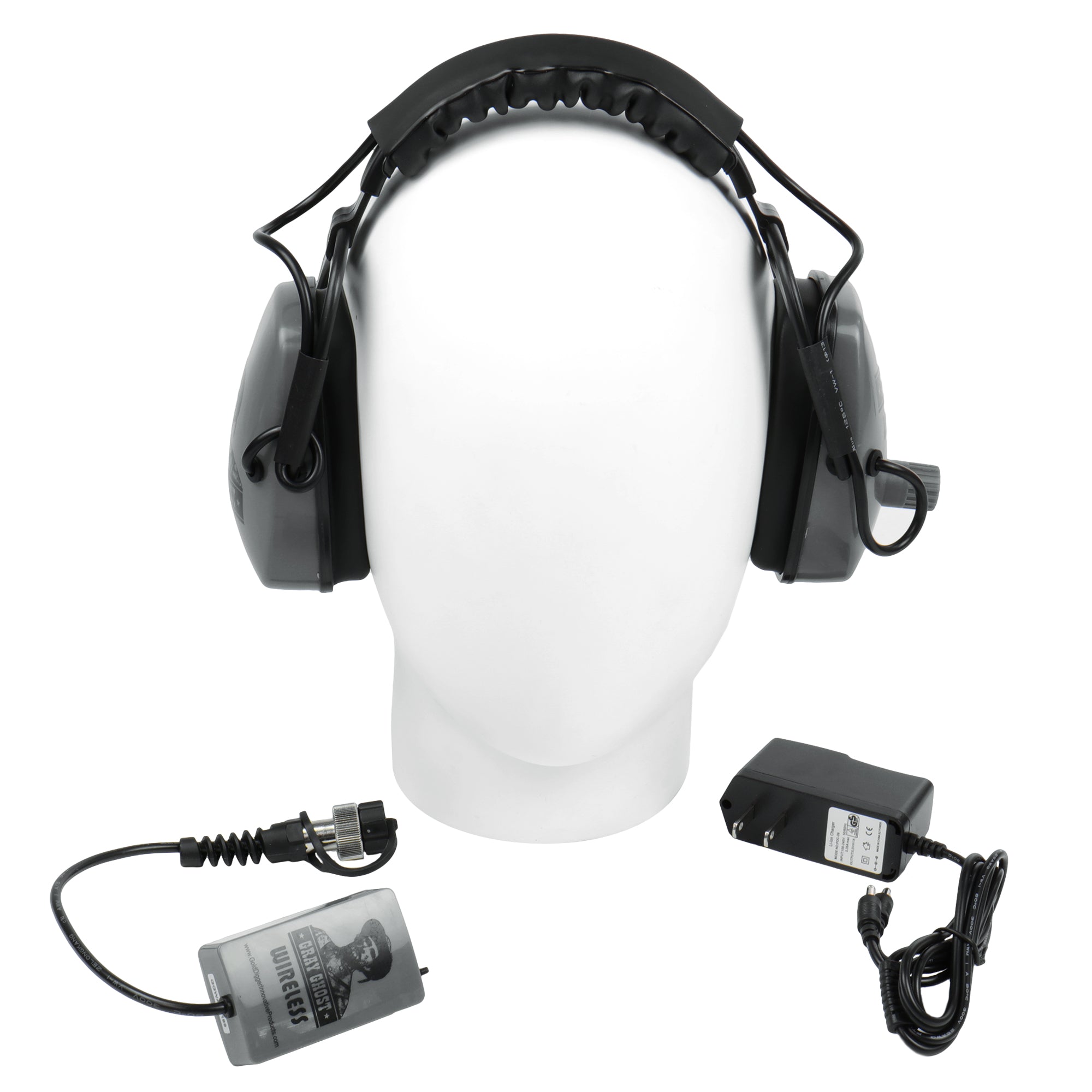 Detector Pro Gray Ghost Platinum Series Wireless Headphones for Garrett AT Pro