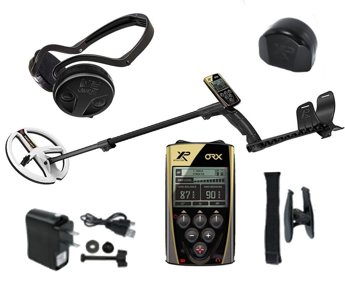 XP ORX Metal Detector - 9" Round High Frequency Coil, RC Remote, and WSAudio Wireless Headphones