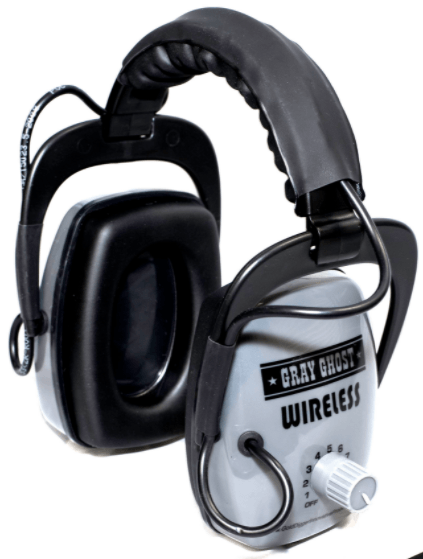 Detector Pro   Gray Ghost Wireless Headphones - Garrett AT Pro