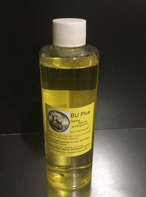 Coin & Relic Cleaning Kit - BU Plus Coin and Relic Residue Remover and Brightener 4 oz. Bottle, Cotton Swabs, and Containers
