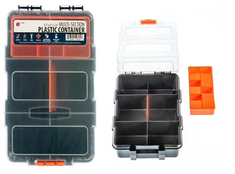 Metal detecting finds box. Multi-Section Plastic Storage Box - Size: 8.1/2" x 6" x 2.3/4" (Removable Tray & Divider)