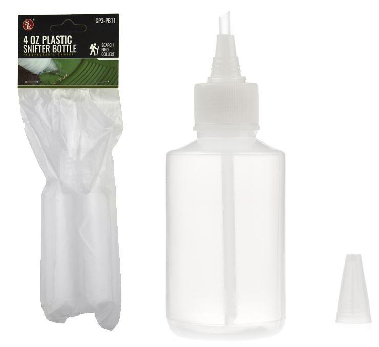 8 1/4" Plastic Snifter Bottle For Gold Panning, 4 FL Oz