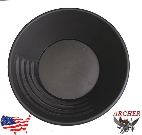 The ARCHER 14 inch Gold Pan (Black) Gold Prospecting Jobe 