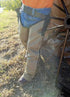 Youth Snake Chapz Full Protection by Crackshot, Khaki Tan Color Snake Guards Crackshot 